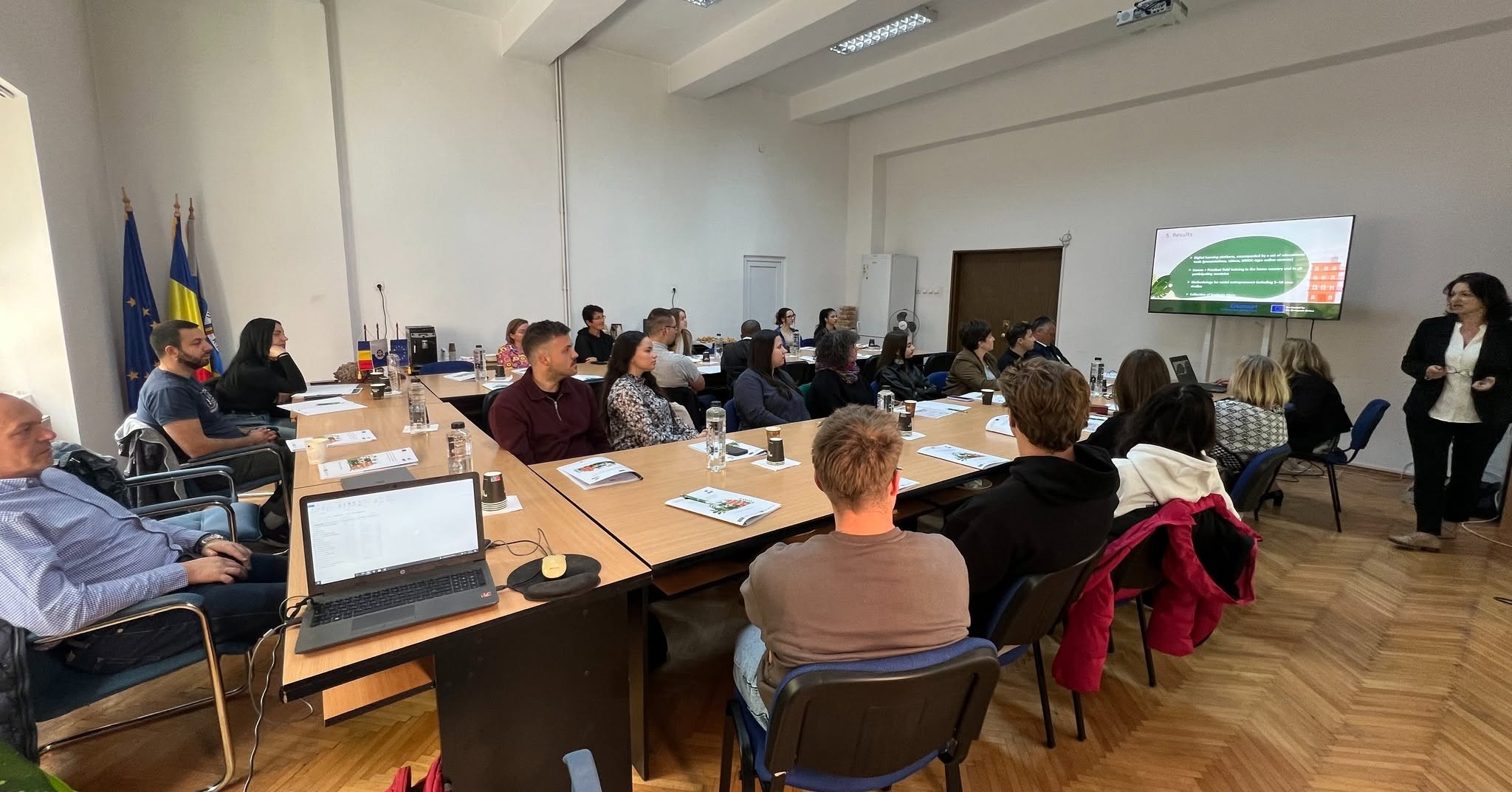 Day 1 at the University of Oradea and our brains are already in grow mode 🌱